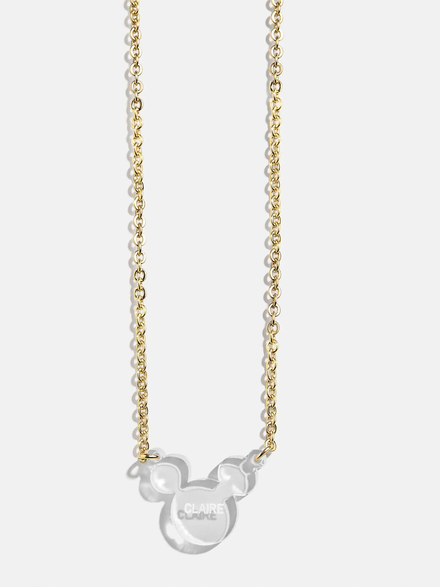 Disney Mickey Mouse Acrylic Custom Necklace - Clear