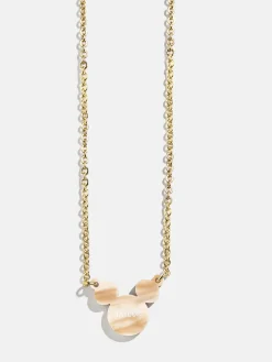 Disney Mickey Mouse Acrylic Custom Necklace - Blonde Marble