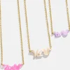 Disney Mickey Mouse Acrylic Custom Nameplate Necklace - Translucent Purple