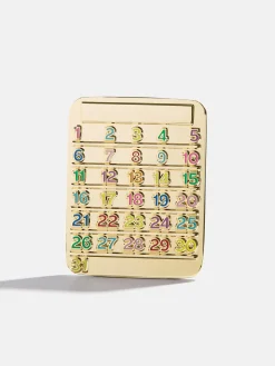 Disney Mickey Mouse Adjustable Calendar Pin - Gold