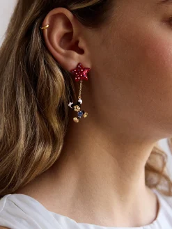 Disney Mickey Mouse Americana Star Earrings - Red, White, & Blue