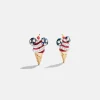 Disney Mickey Mouse Americana Ice Cream Earrings - Red, White, & Blue