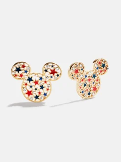 Disney Mickey Mouse Americana Cluster Earrings - Red, White, & Blue