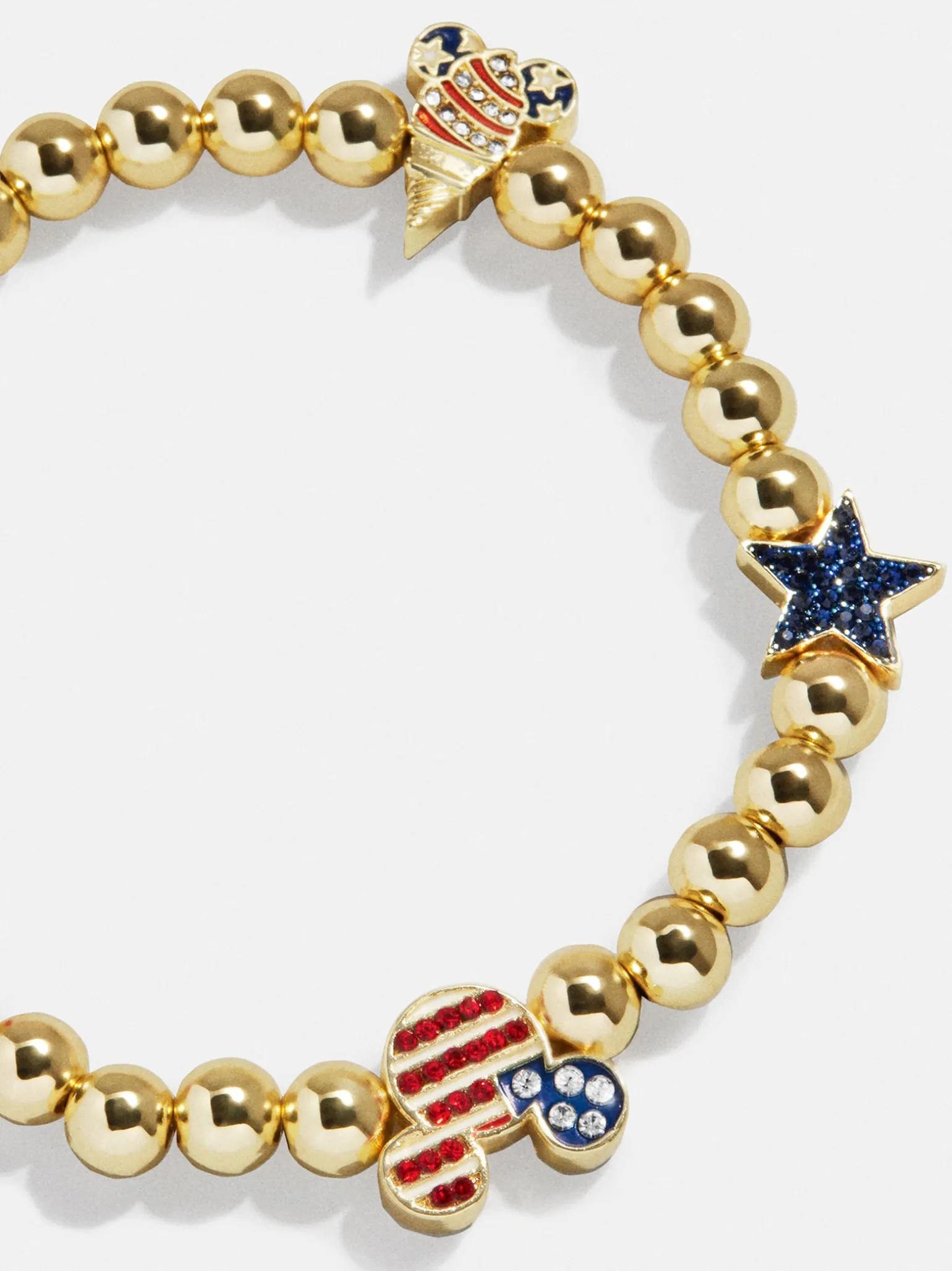 Disney Mickey Mouse Americana Charm Bracelet - Red, White, & Blue