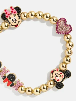 Disney Mickey Mouse & Minnie Mouse Love Pisa Bracelet - Gold