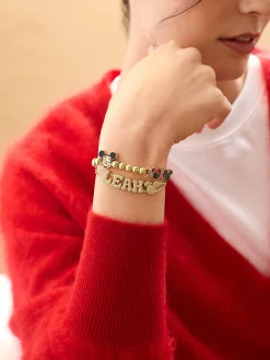 Disney Mickey Mouse & Minnie Mouse Love Pisa Bracelet - Gold