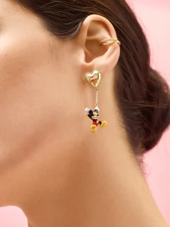 Disney Mickey Mouse Be Mine Earrings - Gold