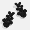 Disney Mickey Mouse Beaded Statement Earrings - Black