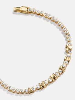 Disney Mickey Mouse Bezel Custom Tennis Bracelet - Gold/Pavé
