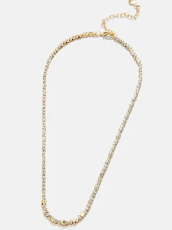 Disney Mickey Mouse Bezel Custom Tennis Necklace - Gold/Pavé
