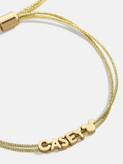 Disney Mickey Mouse Custom Cord Bracelet - Gold