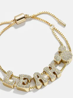 Disney Mickey Mouse Custom Slider Bracelet - Pavé Bubble Double Strand