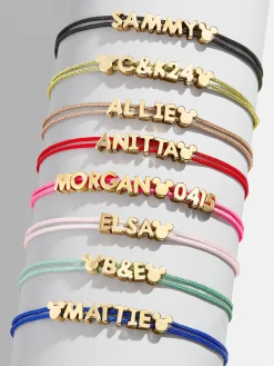 Disney Mickey Mouse Custom Cord Bracelet - Red