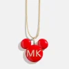 Disney Mickey Mouse Enamel Custom Initial Necklace - Red