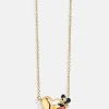 Disney Mickey Mouse Hugging Heart Necklace - Gold