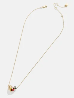 Disney Mickey Mouse Hugging Heart Necklace - Gold