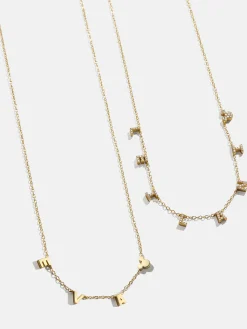 Disney Mickey Mouse 18K Gold Plated Sterling Silver Spaced Custom Necklace - Gold/Pavé
