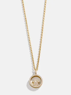 Disney Mickey Mouse 18K Gold Plated Sterling Silver Outline Pendant Necklace - Gold/Pavé