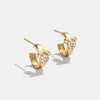 Disney Mickey Mouse 18K Gold Plated Sterling Silver Chunky Earrings - Gold/Pavé