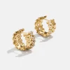 Disney Mickey Mouse 18K Gold Plated Sterling Silver Two-Tone Earrings - Gold/Pavé