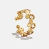 Disney Mickey Mouse 18K Gold Plated Sterling Silver Ear Cuff - Gold/Pavé