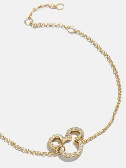 Disney Mickey Mouse 18K Gold Plated Sterling Silver Pavé Bracelet - Gold/Pavé