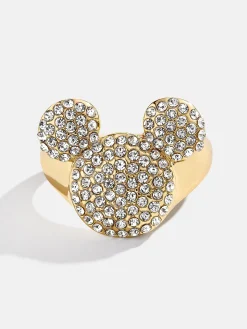 Disney Mickey Mouse Pavé Bubble Ring - Gold/Pavé
