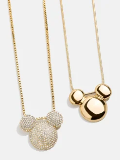 Disney Mickey Mouse Pavé Bubble Necklace - Gold/Pavé