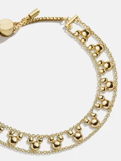 Disney Mickey Mouse Repeating Slider Bracelet - Gold