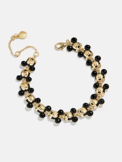 Disney Mickey Mouse Repeating Character Head Bracelet - Gold/Black