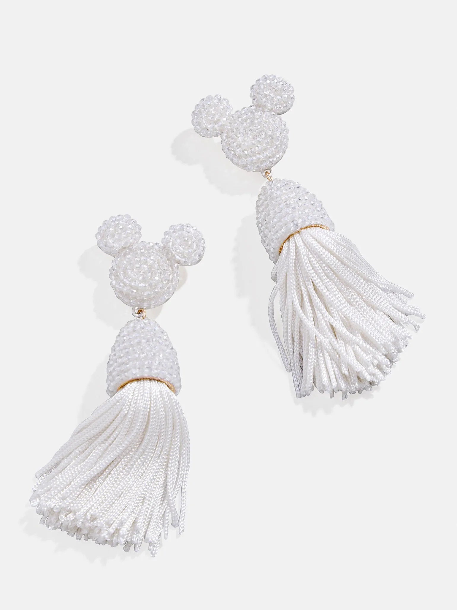Disney Mickey Mouse Tassel Earrings - White