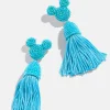 Disney Mickey Mouse Tassel Earrings - Blue