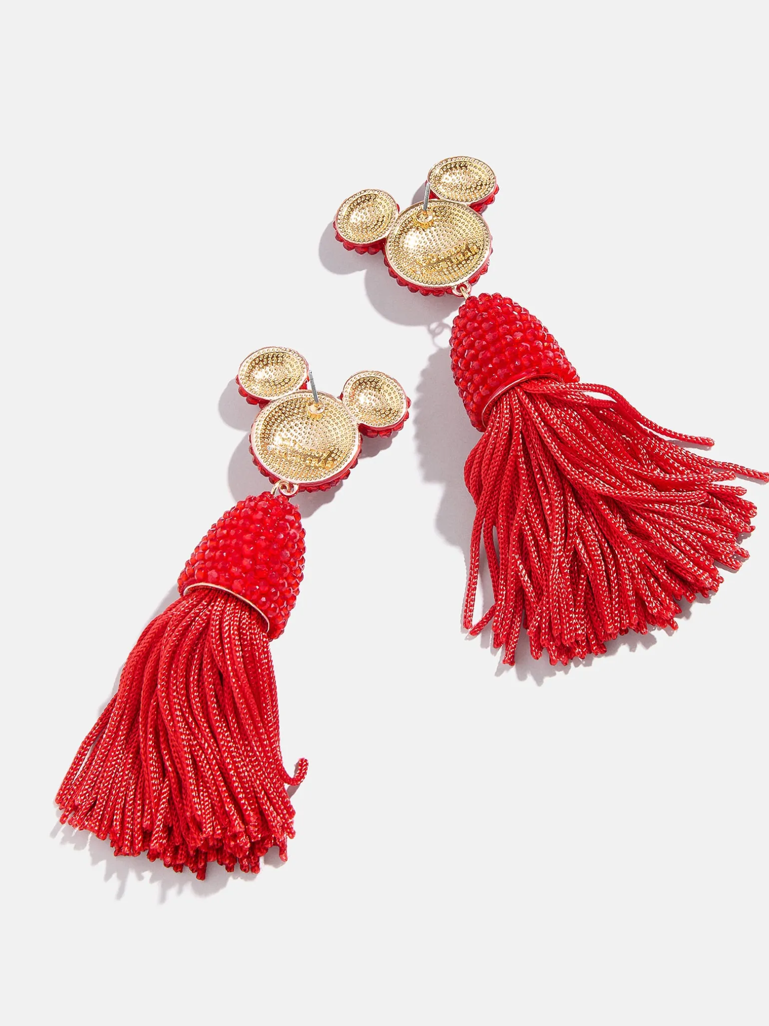 Disney Mickey Mouse Tassel Earrings - Red