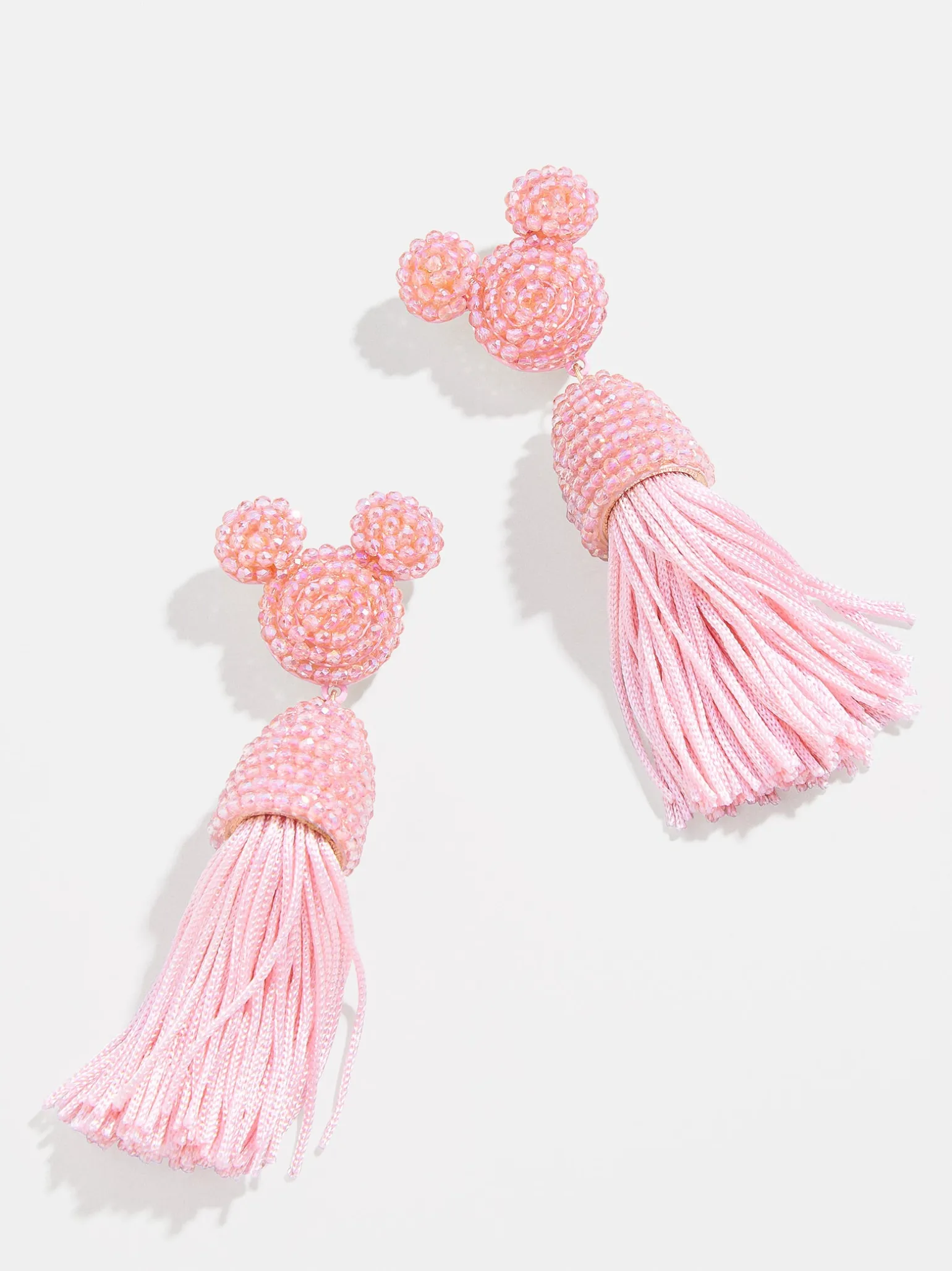 Disney Mickey Mouse Tassel Earrings - Light Pink