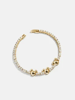 Disney Mickey Mouse Tennis Bracelet - Gold/Pavé