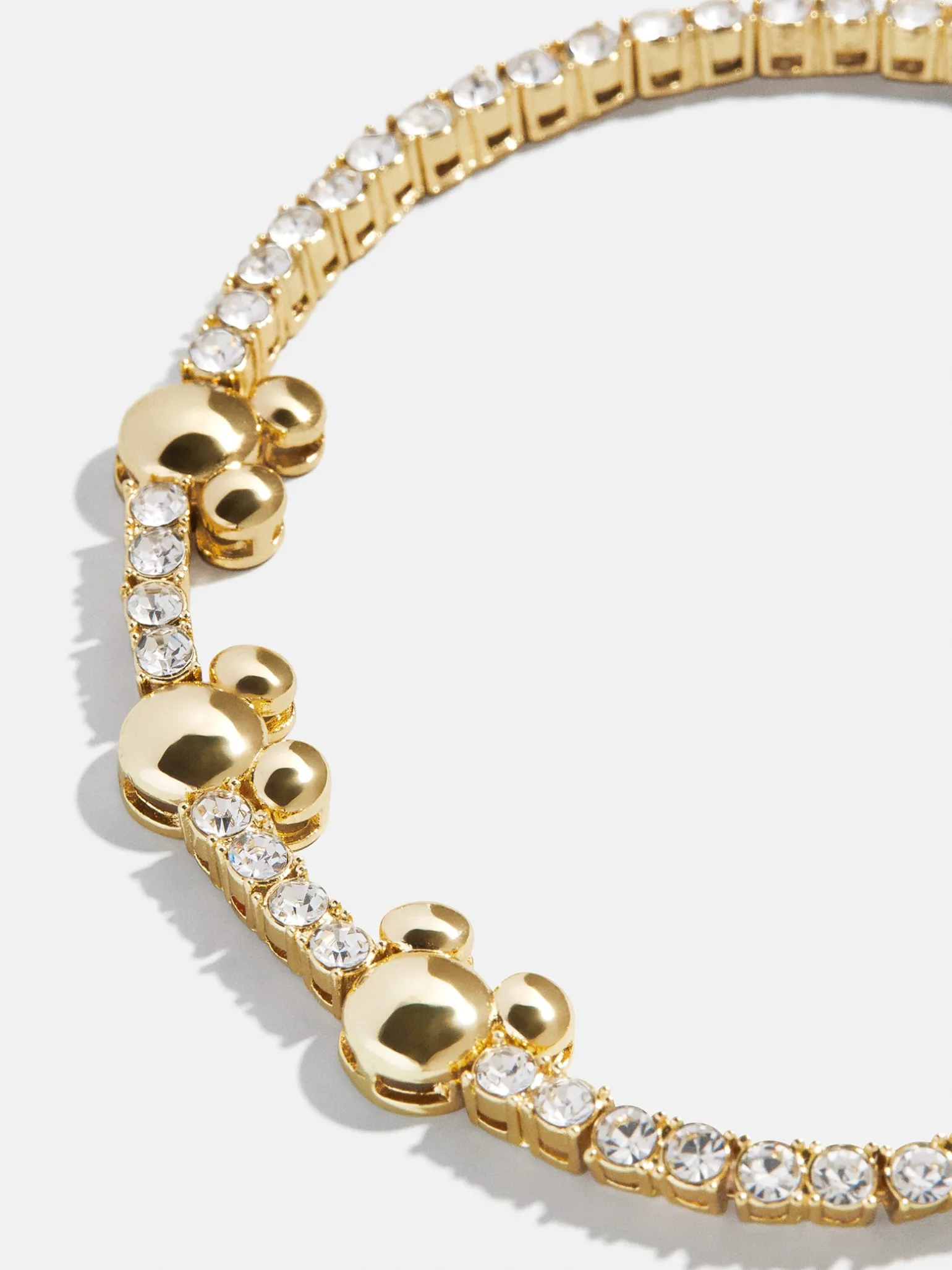 Disney Mickey Mouse Tennis Bracelet - Gold/Pavé