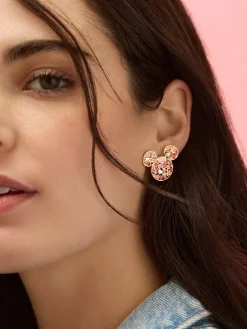 Disney Mickey Mouse Valentine's Day Earrings - Pink