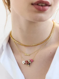 Disney Minnie Mouse Beaded Charm Necklace - Minnie Mouse
