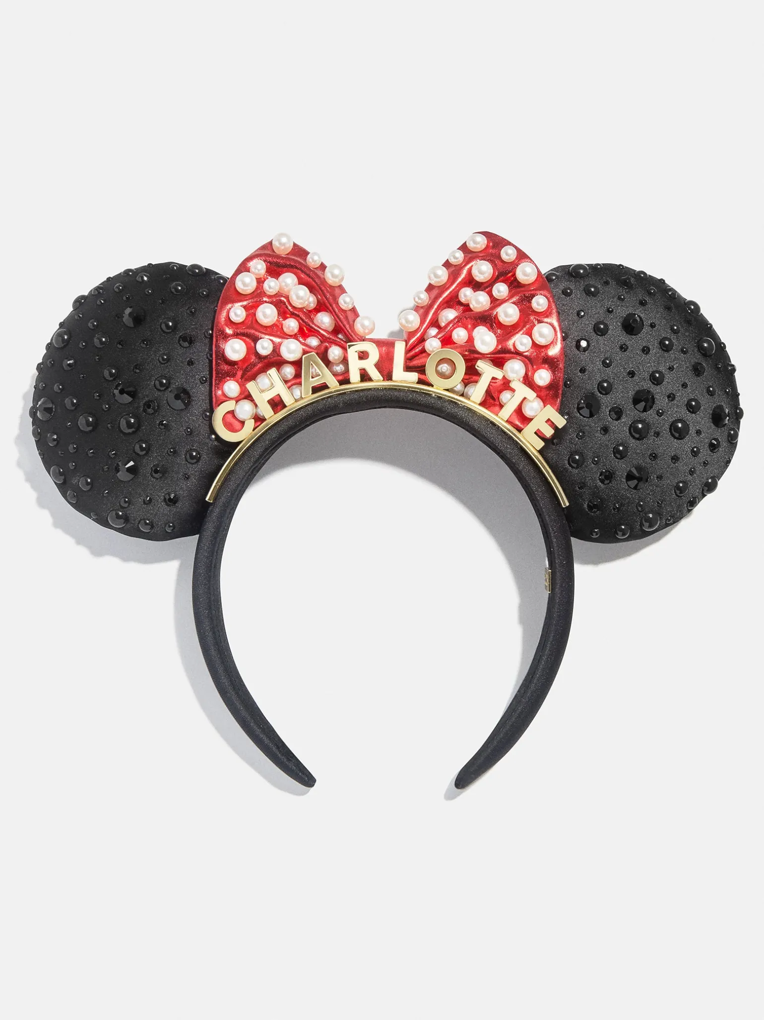 Disney Minnie Mouse Custom Ears Headband - Custom Black/Red Minnie Mouse Ears