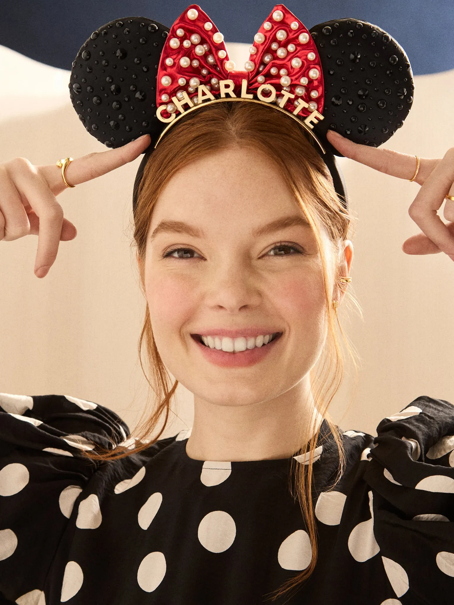 Disney Minnie Mouse Custom Ears Headband - Custom Black/Red Minnie Mouse Ears