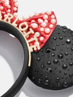 Disney Minnie Mouse Custom Ears Headband - Custom Black/Red Minnie Mouse Ears