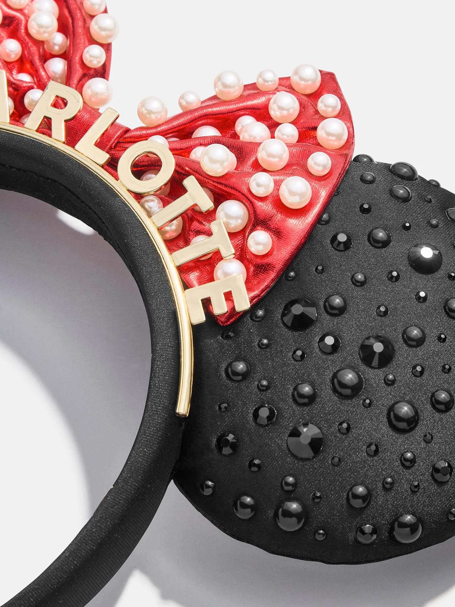 Disney Minnie Mouse Custom Ears Headband - Custom Black/Red Minnie Mouse Ears