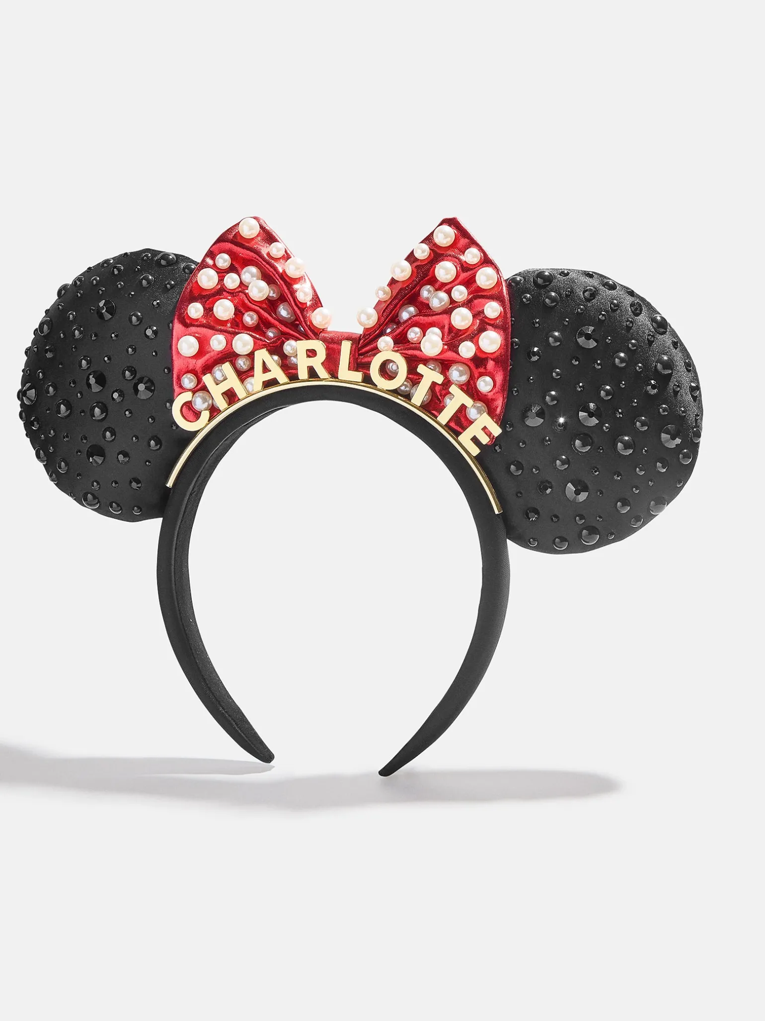 Disney Minnie Mouse Custom Ears Headband - Custom Black/Red Minnie Mouse Ears