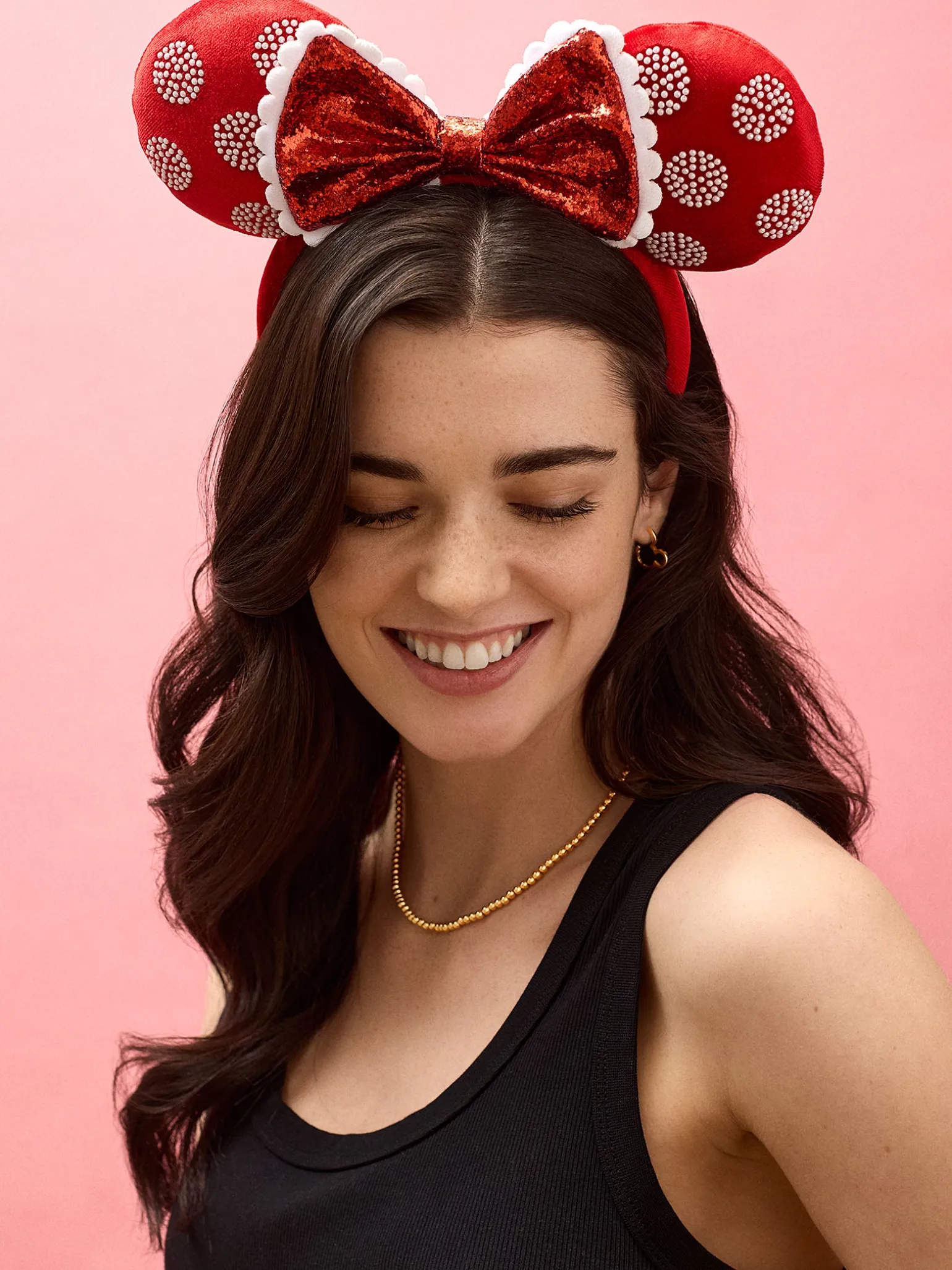 Disney Minnie Mouse Pearl Polka Dot Ears Headband - Minnie Mouse Pearl Polka Dot Ears