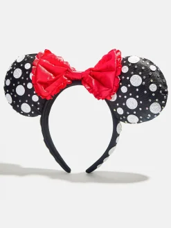 Disney Minnie Mouse Polka Dot Ears Headband - Minnie Mouse Black Polka Dot Ears