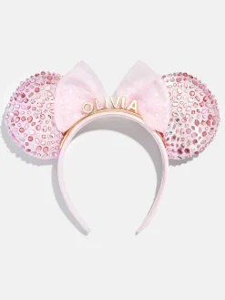 Disney Minnie Mouse Soft Pink Custom Ears Headband - Custom Soft Pink Minnie Mouse Ears