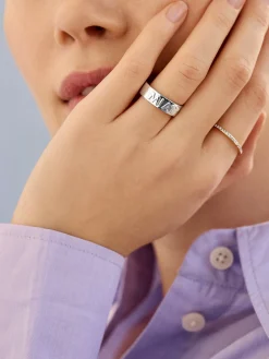 Disney Sterling Silver Custom Block Ring - Silver