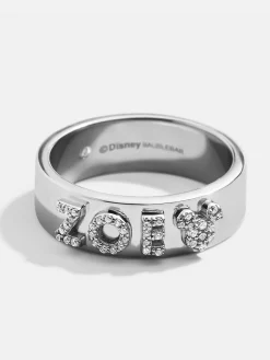 Disney Sterling Silver Custom Block Ring - Pavé/Silver