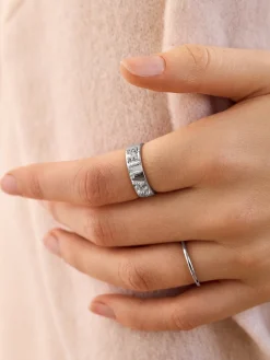 Disney Sterling Silver Custom Block Ring - Pavé/Silver