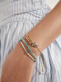 Disney Stitch Bubble Slider Custom Bracelet - Gold/Blue